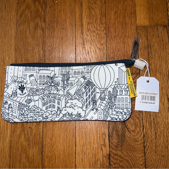 OMY pour L'OCCITANE EN PROVENCE Toile Print Zip-Up Beauty Case/Pouch. NWT - Picture 2 of 5